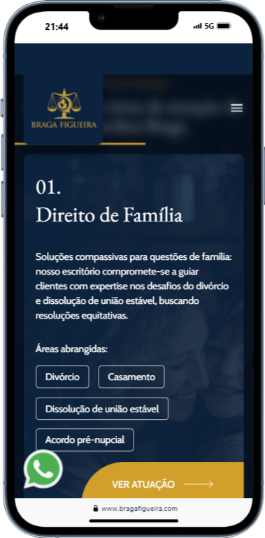 Exemplo de site de advogado - Braga Figueira